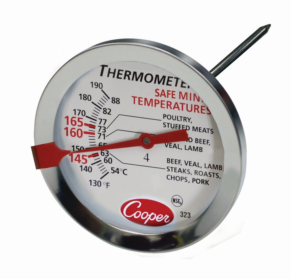 Thermometer, Meat Foodservice, 130 - 190 Degree Fahrenheit,1 - 1 EACH