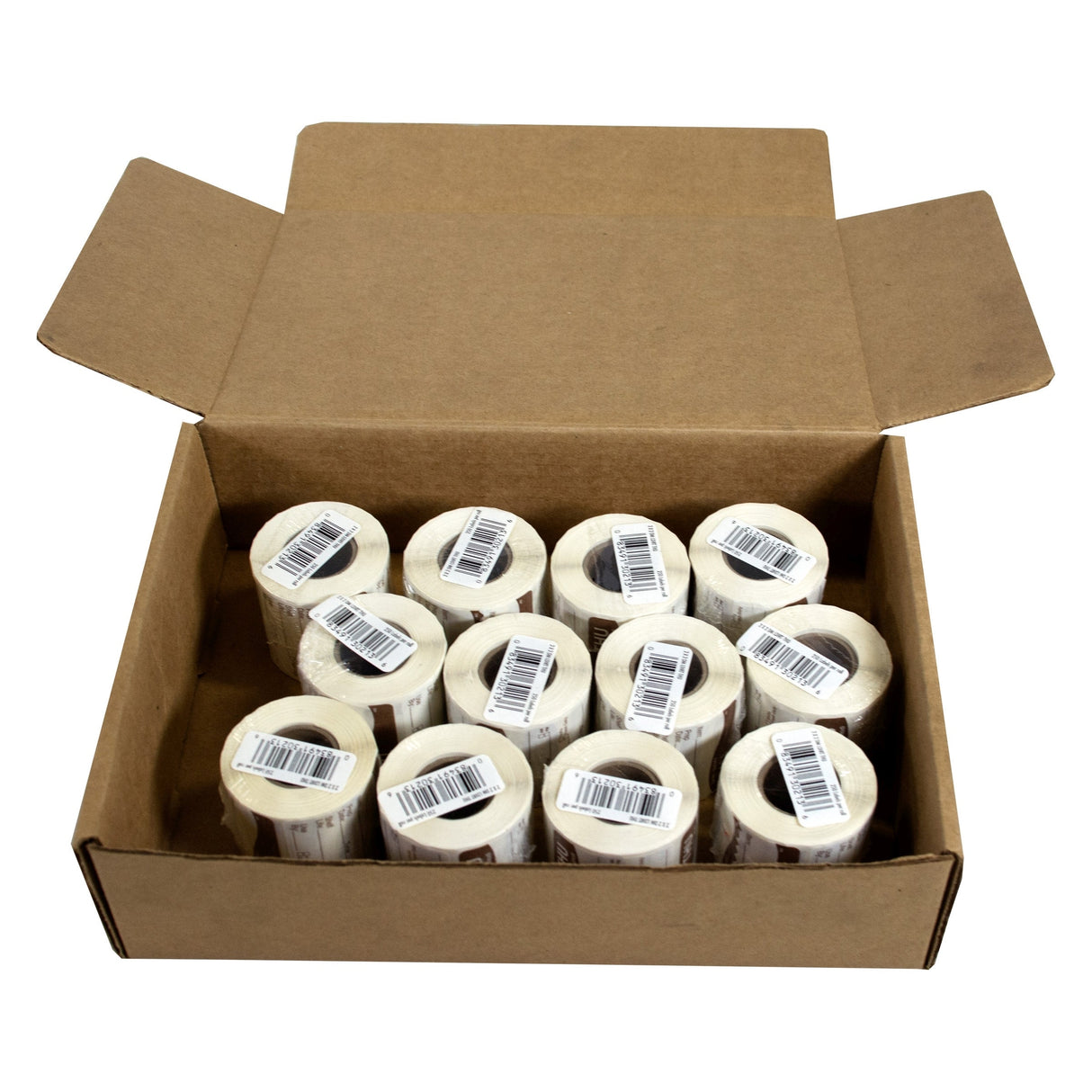 Labels, Thursday, 2 x 2 Inch, Dissolvable, White & Brown, Square,12 - 250 COUNT