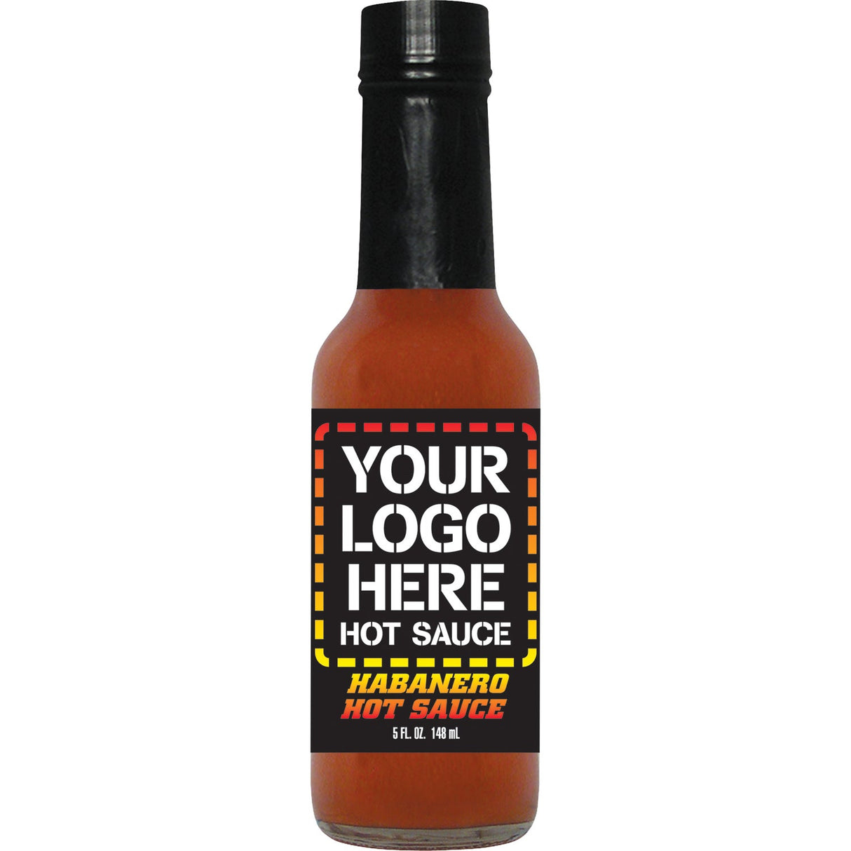 Sauce, Hot, Habanero, Custom Label,24 - 5 FLUID