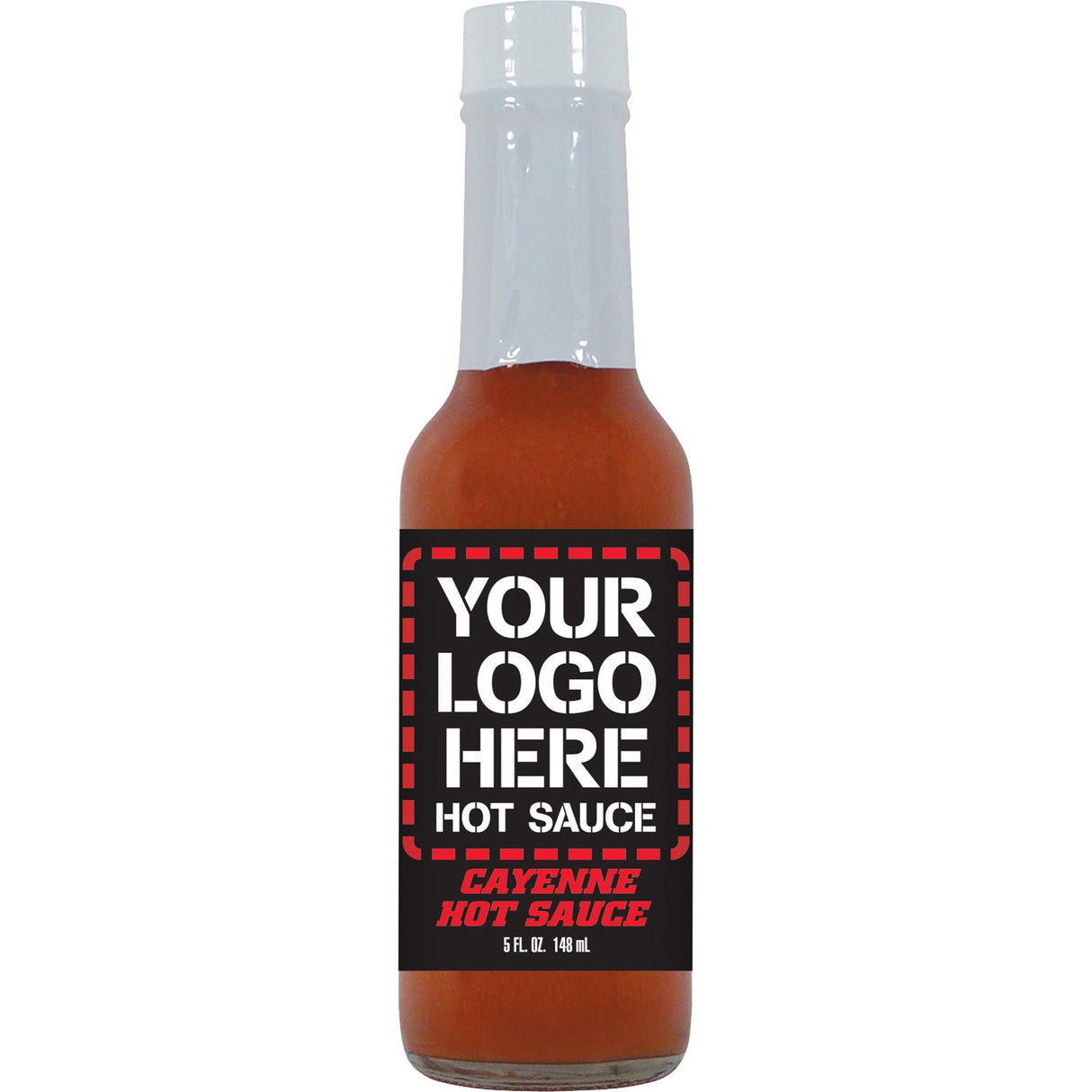 Sauce, Hot, Cayenne, Custom Label,24 - 5 FLUID