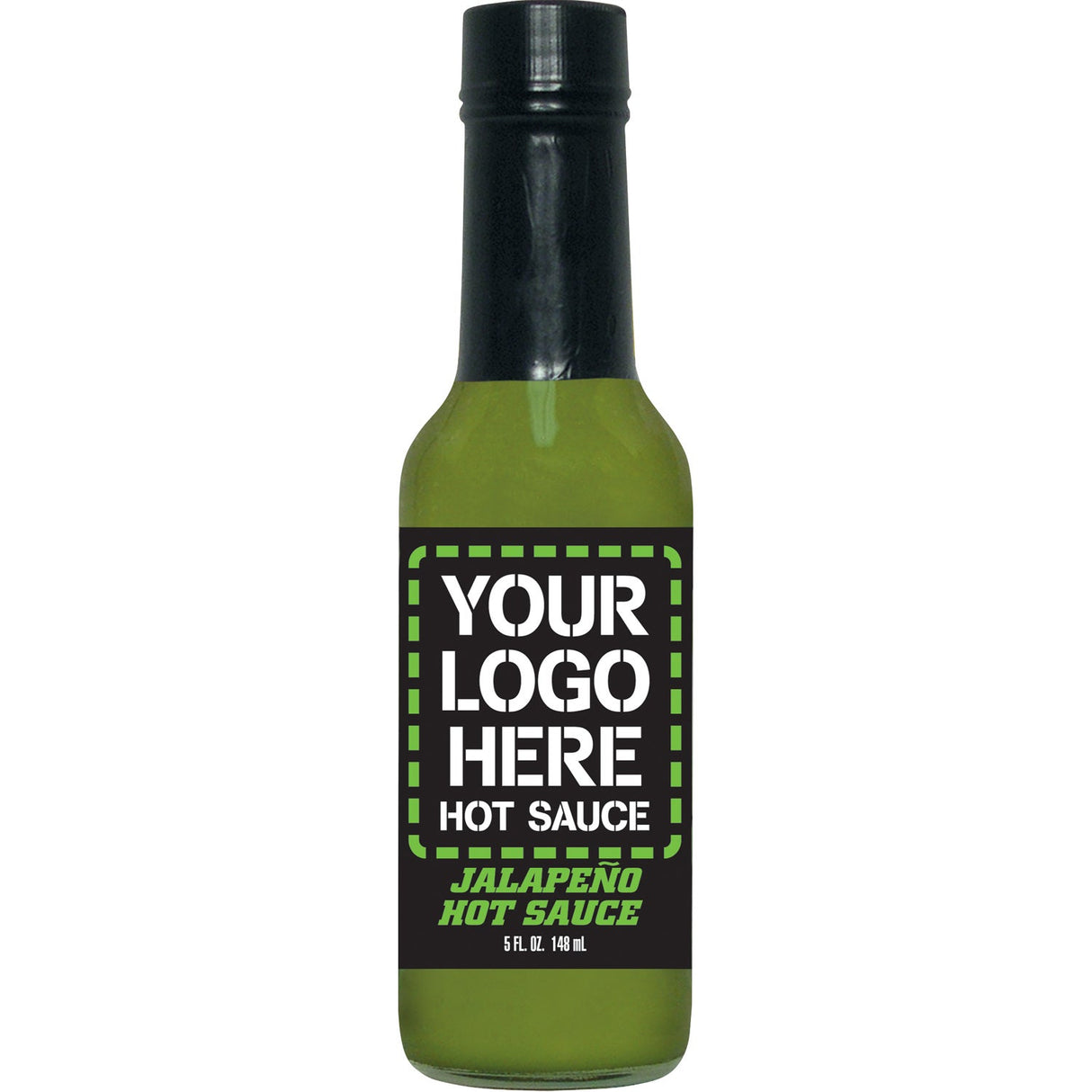 Sauce, Hot, Jalapeno, Custom Label,24 - 5 FLUID