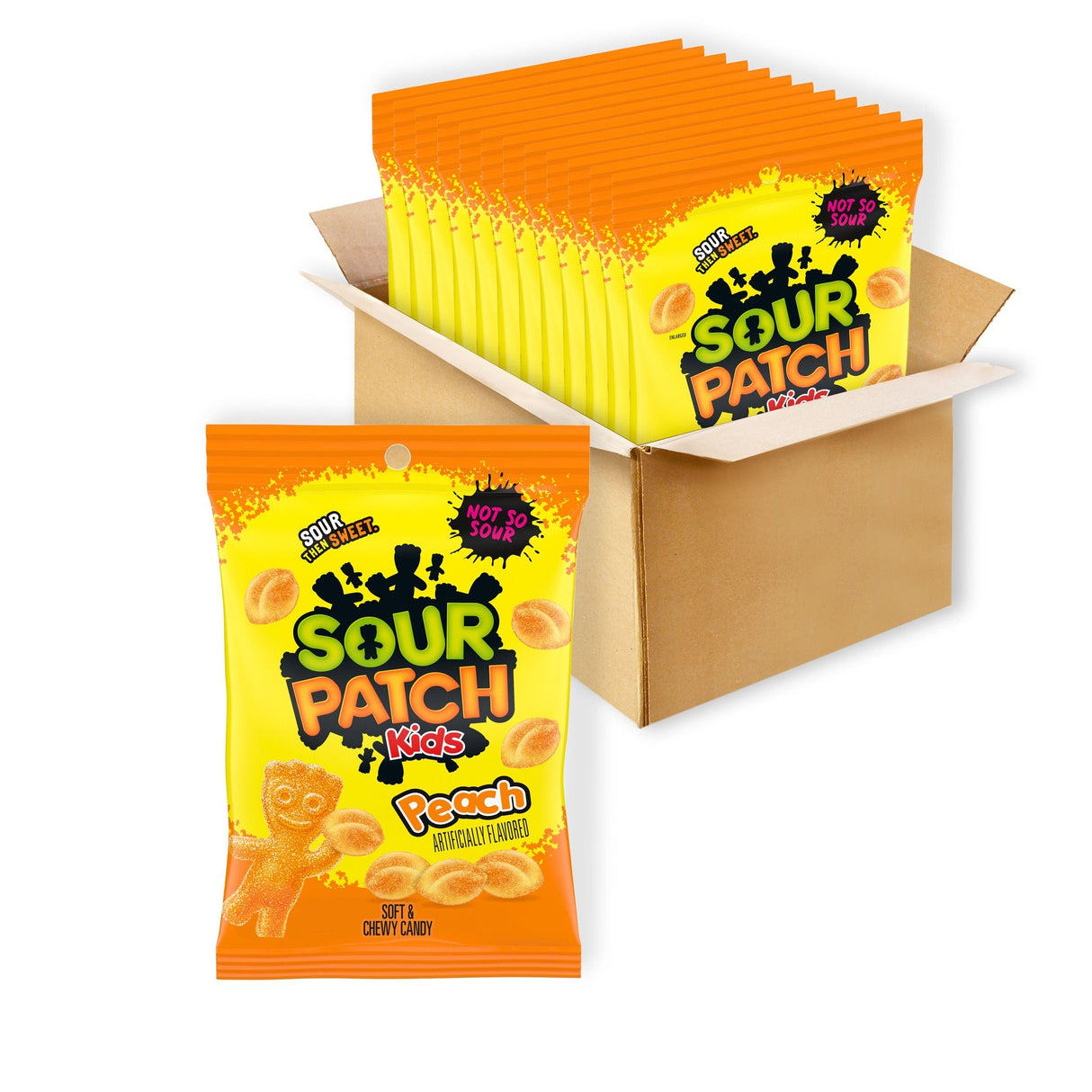 Candy, Sour, Chewy, Peach,12 - 8.07 OUNCE