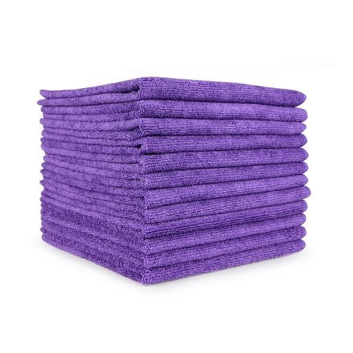 Cloths, Terry Microfiber, Purple, 16 x 16 Inch,1 - 12 COUNT