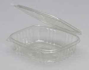 Container, Deli, 24 Ounce, Plastic, Clear, Hinged,2 - 100 COUNT
