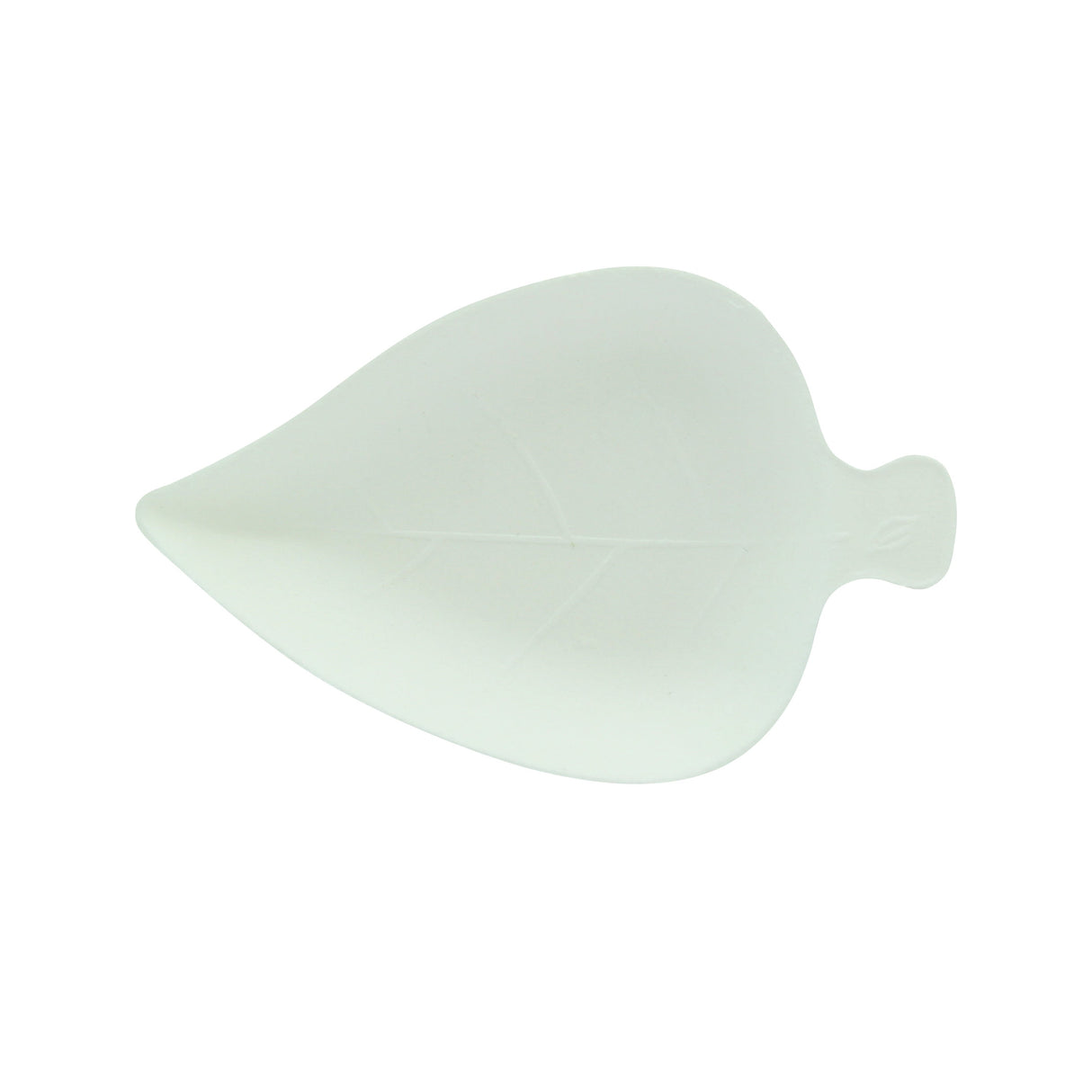 Plates, 3.5 x 2.35 x 0.47 Inch, Sugarcane, White, Leaf-Shaped,1 - 300 COUNT