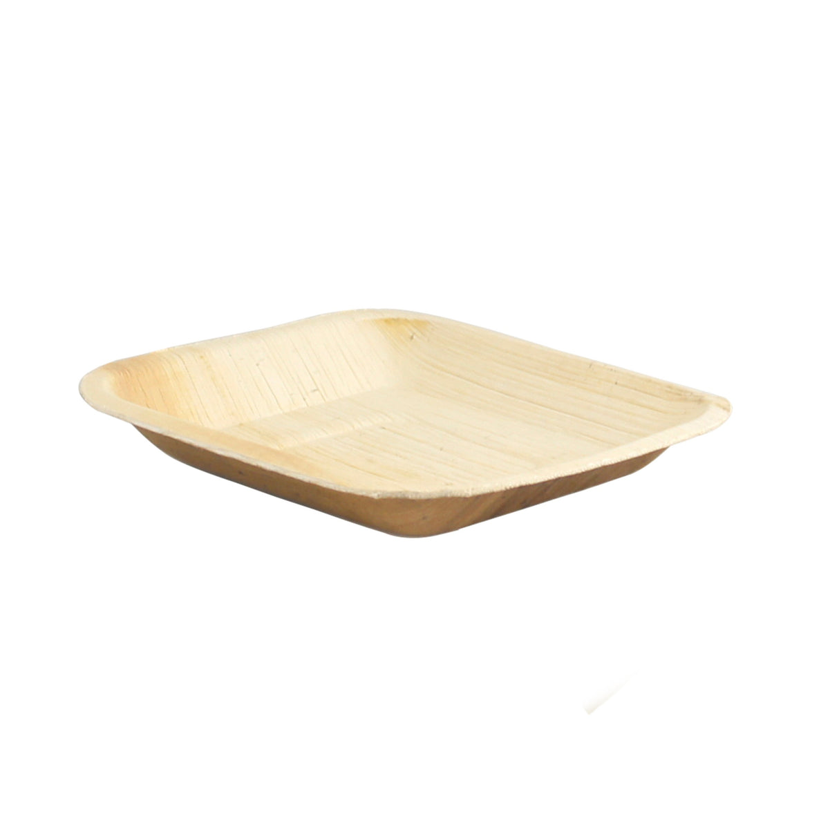 Plates, 6.3 Inch, Microwaveable Palm Leaf, Natural, Square with Round Corners, Biodegradeable, 6.3 Linear Inch,4 - 25 COUNT
