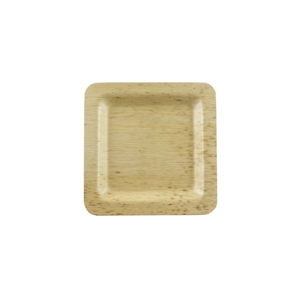Plates, Double Layer Hot Food, 3.5 Inch, Bamboo Leaf, Natural, Grease Resistant, Biodegradeable, 3.5 Linear Inch,10 - 10 COUNT