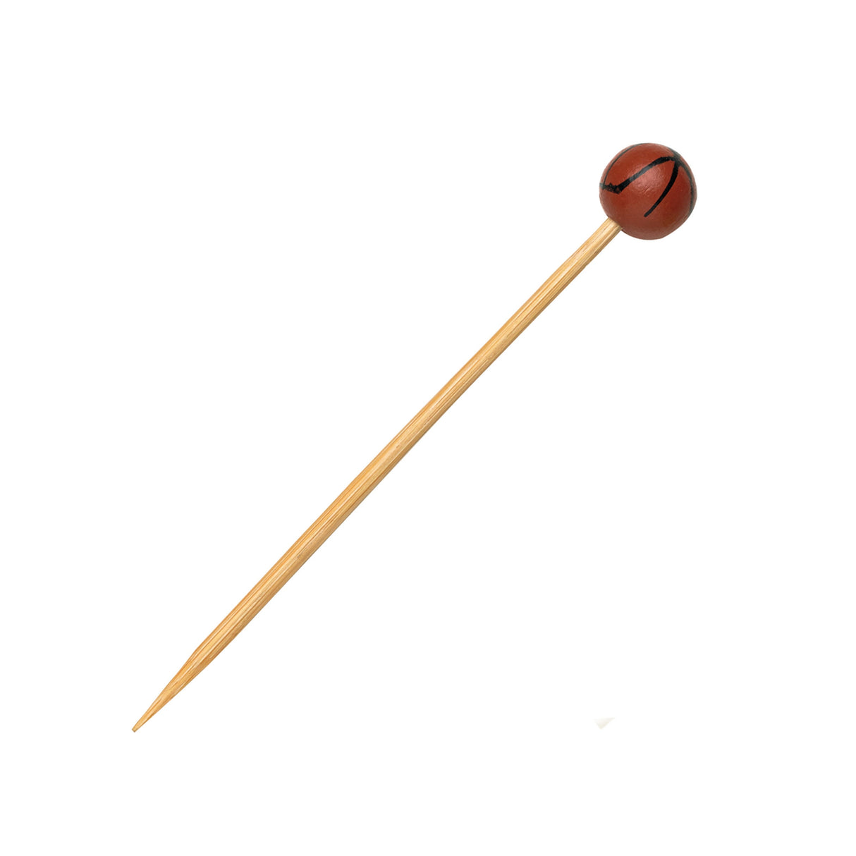 Skewers, Basketball, 4.7 Inch, Bamboo, Natural, Biodegradeable, 4.7 Linear Inch,10 - 100 COUNT