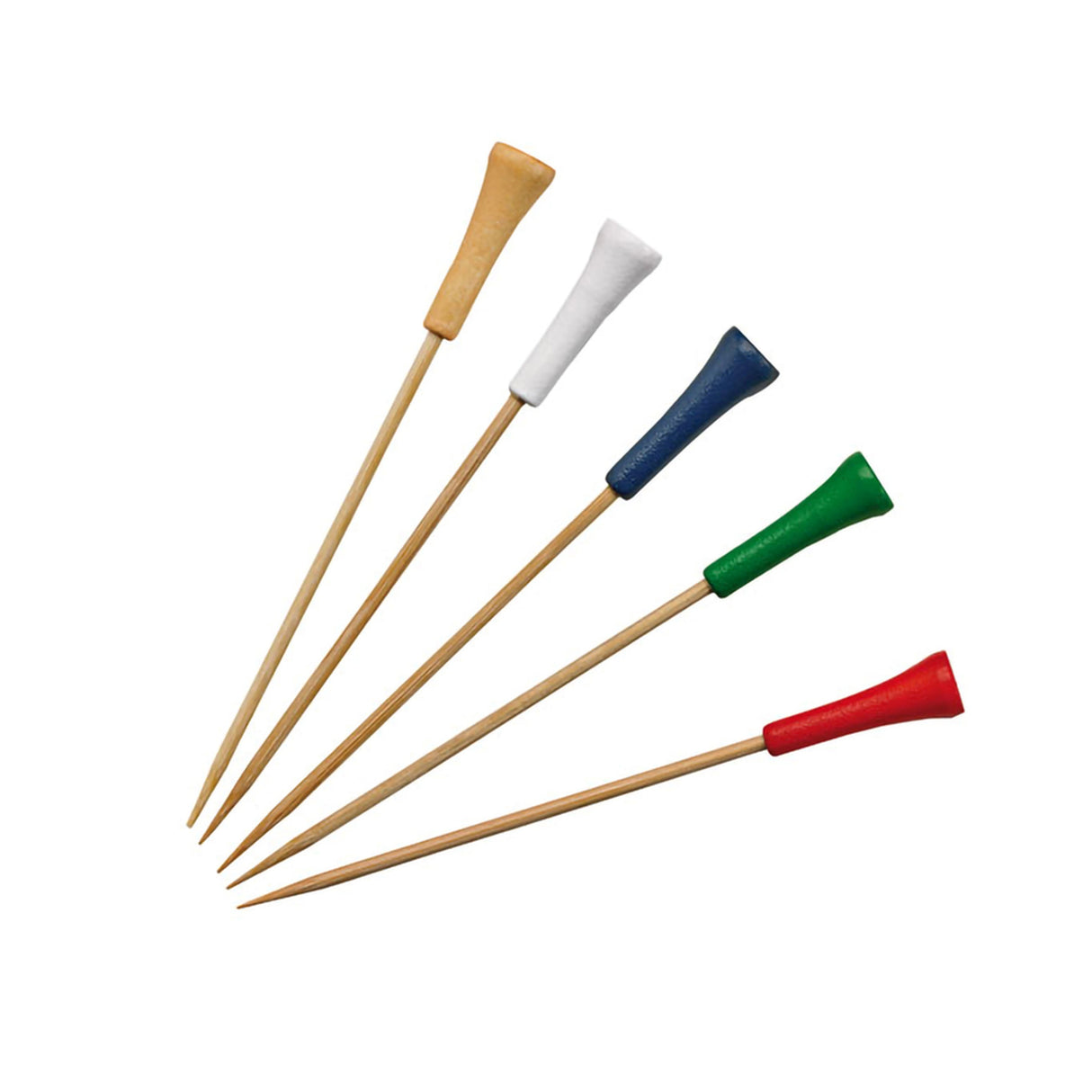 Skewers, Golf Tee, 4.7 Inch, Bamboo, Assorted Colors, 4.7 Linear Inch,10 - 100 COUNT