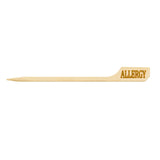 Picks, Paddle, 3.5 Inch, Bamboo, Natural, Imprinted Allergy, 3.5 Linear Inch,10 - 100 COUNT