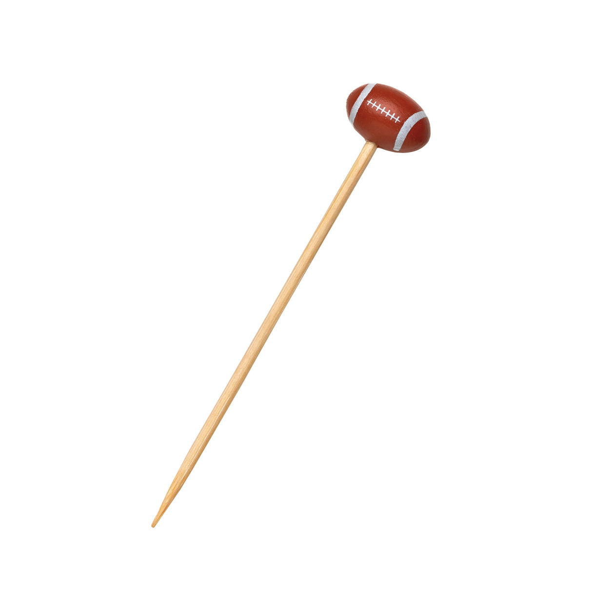 Skewers, Football, 4.7 Inch, Bamboo, Natural, 4.7 Linear Inch,10 - 100 COUNT
