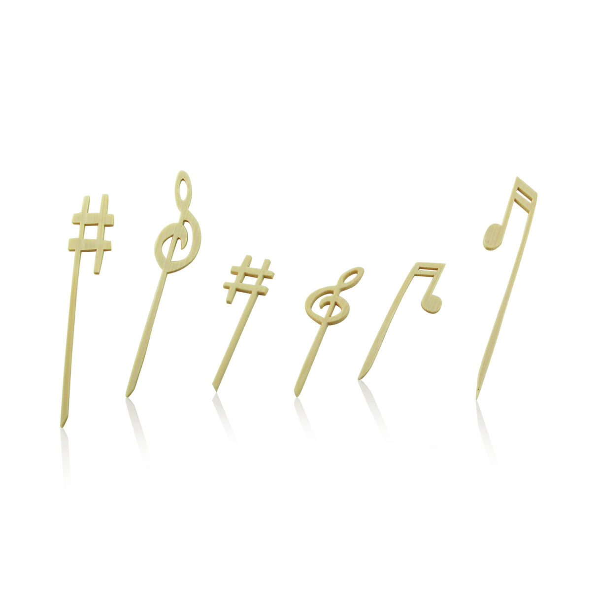 Picks, Music, 3.5 Inch, Bamboo, Natural, Assorted, 3.5 Linear Inch,10 - 100 COUNT