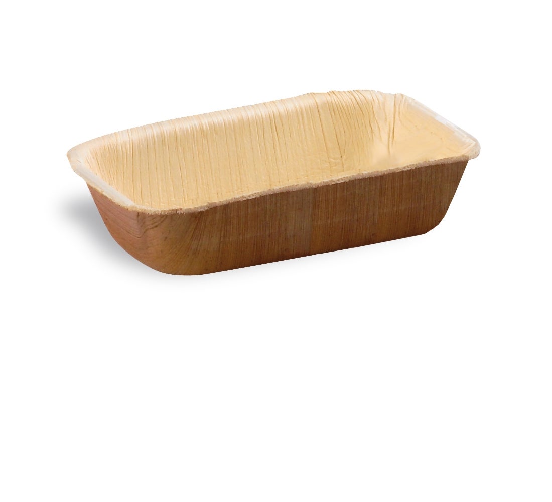 Dishes, Palmava 5 x 2.5 x 1.1 Inch, Microwaveable Palm Leaf, Natural, Rectangular, Biodegradeable, 1 Ounce,4 - 50 COUNT