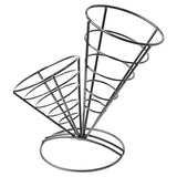Baskets, Double, 3.9 x 8 Inch, Conical, Black, Wrought Iron,6 - 1 COUNT