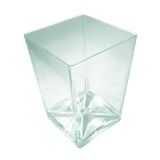 Cups, Fani, 4.2 Ounce, Plastic, Clear Green, Square, 4.2 Ounce,36 - 12 COUNT