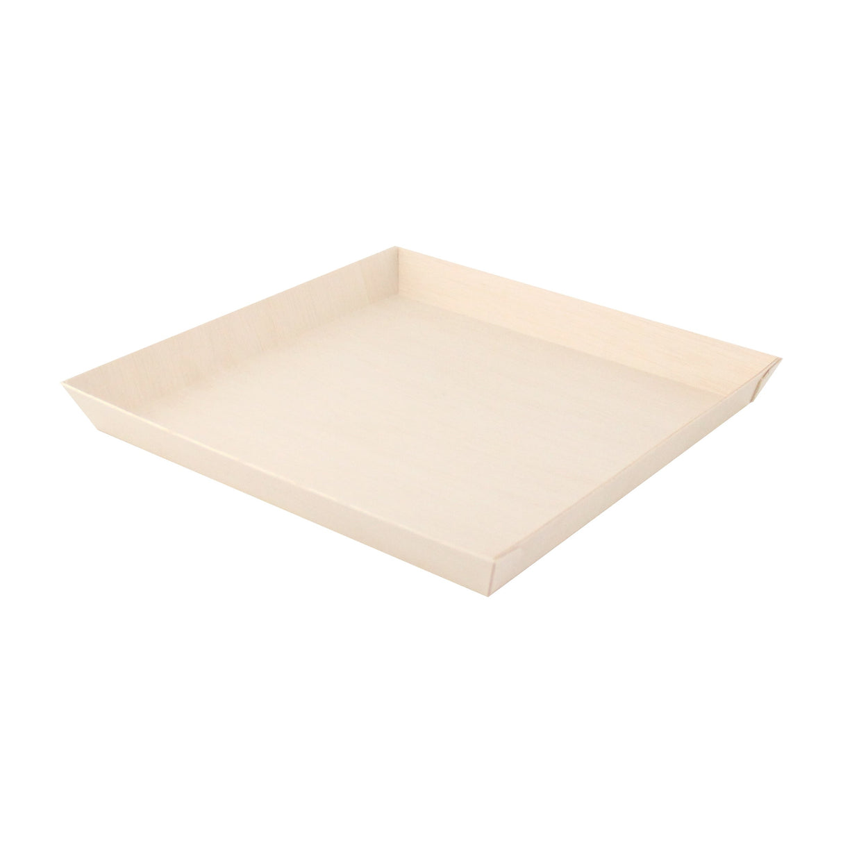 Plates, Dinner, Samurai 9 Inch, Wooden, Natural, Square, Biodegradeable, 42 Ounce,4 - 25 COUNT