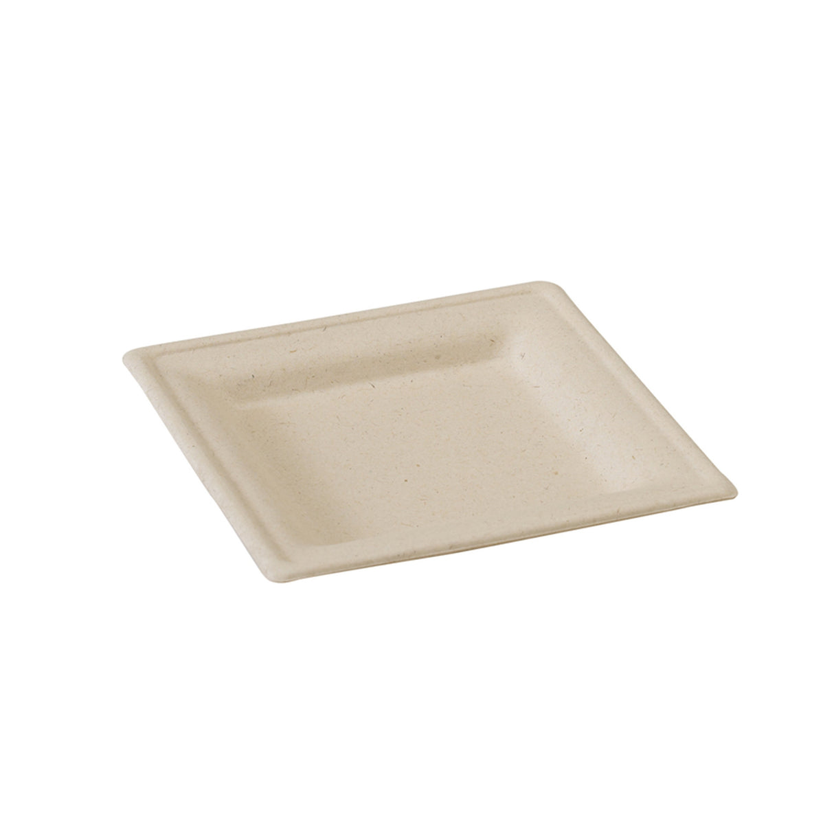 Plates, Food, 6.2 x 6.2 Inch, Sugarcane, Brown, Square,4 - 125 COUNT