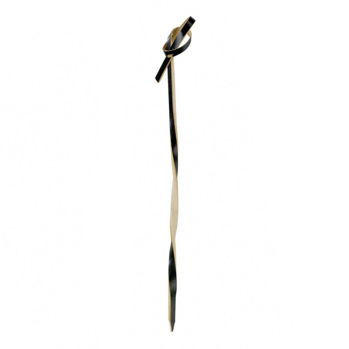 Skewers, Looped, Tingi 3.9 Inch, Bamboo, Black, with Twisted Stem, Biodegradable, 3.9 Linear Inch,20 - 100 COUNT