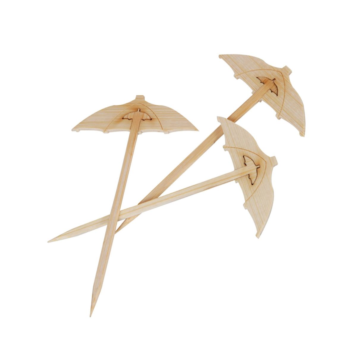 Picks, Chiba Umbrella, 3.5 Inch, Bamboo, Biodegradable, 3.5 Linear Inch,20 - 100 COUNT