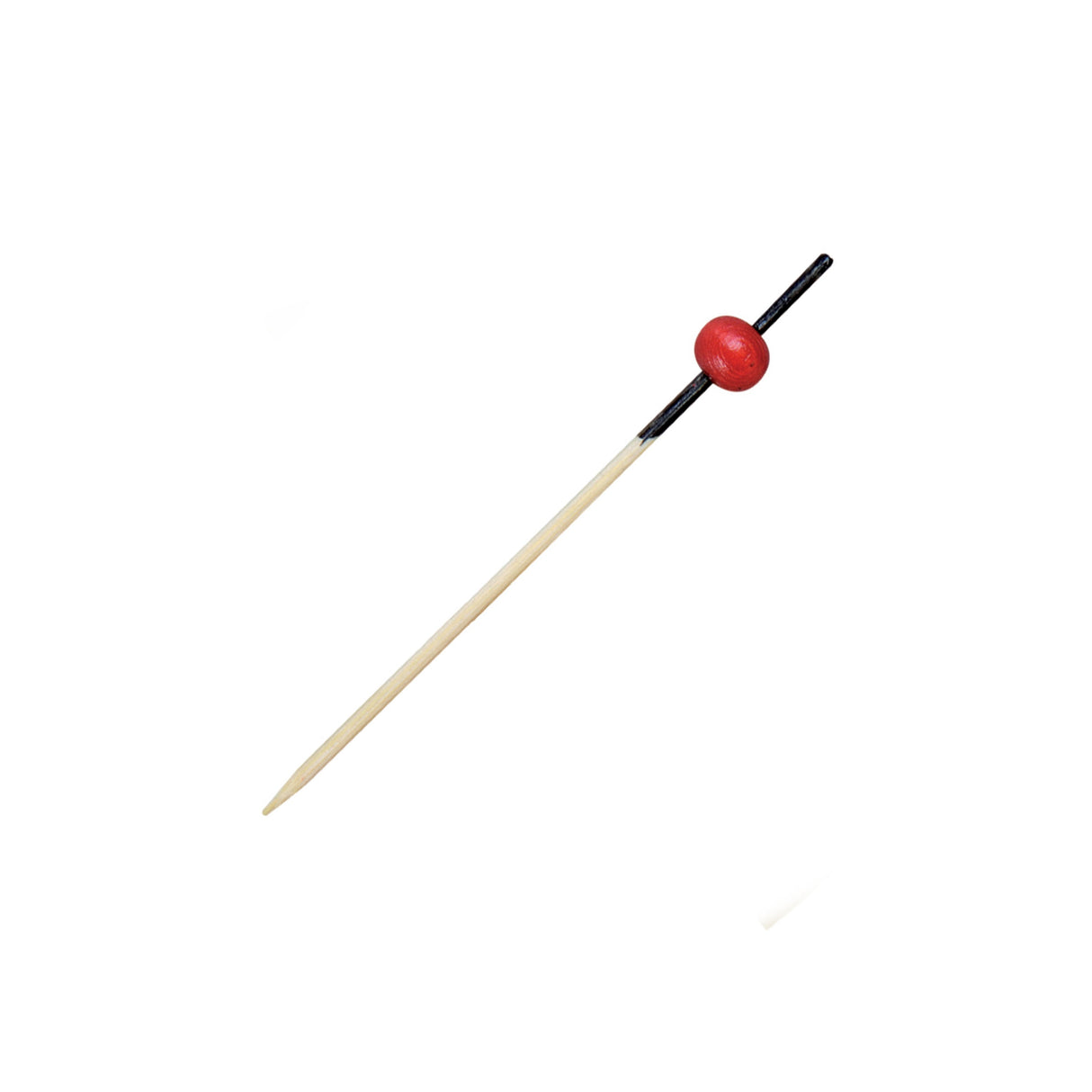 Picks, Kita, 2.8 Inch, Bamboo, Black End, with Red Bead, Biodegradable, 2.8 Linear Inch,20 - 100 COUNT