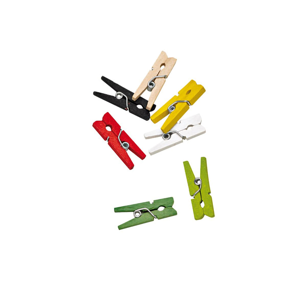 Clothespins, Mini, 1 Inch, Wooden, Assorted Colors, 1 Linear Inch,20 - 100 COUNT