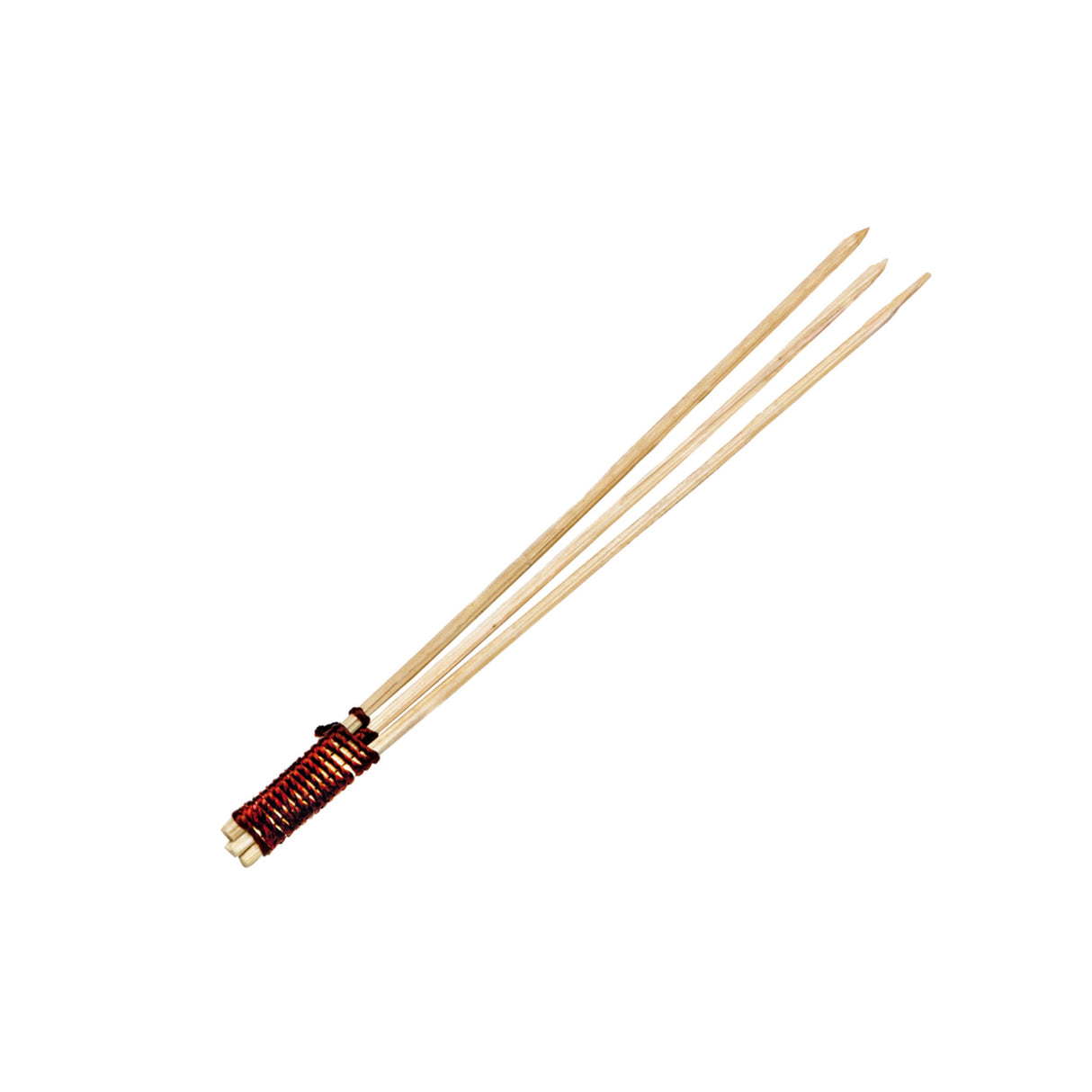 Skewer, 3 Prong, 3.14 Inch, Bamboo, Natural, with Tied End, Biodegradable, 3.14 Linear Inch,20 - 100 COUNT