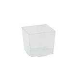 Containers, 2.75 Ounce - 1.96 x 1.96 x 1.77 Inch, Plastic, Clear, Cube, 2.75 Ounce,24 - 24 COUNT