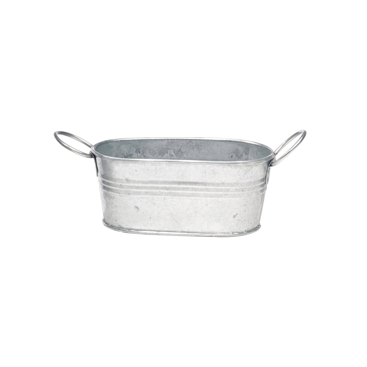 Tubs, Mini, 7.5 Ounce, Oval, Silver, Metal, with Handles,36 - 1 EACH