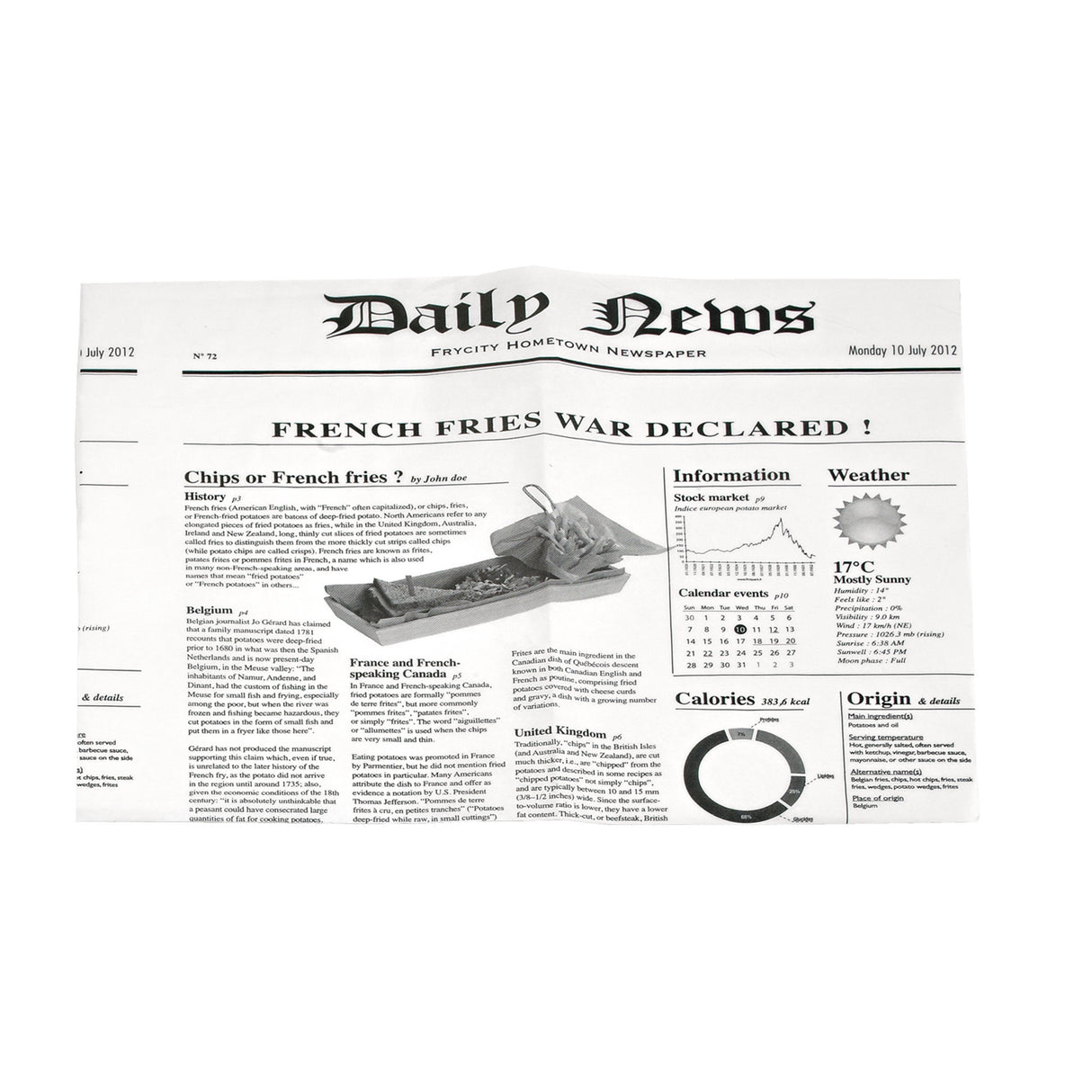 Liners, Basket, 13.8 x 10.6 Inch, Newspaper Print, Greaseproof,2 - 500 COUNT