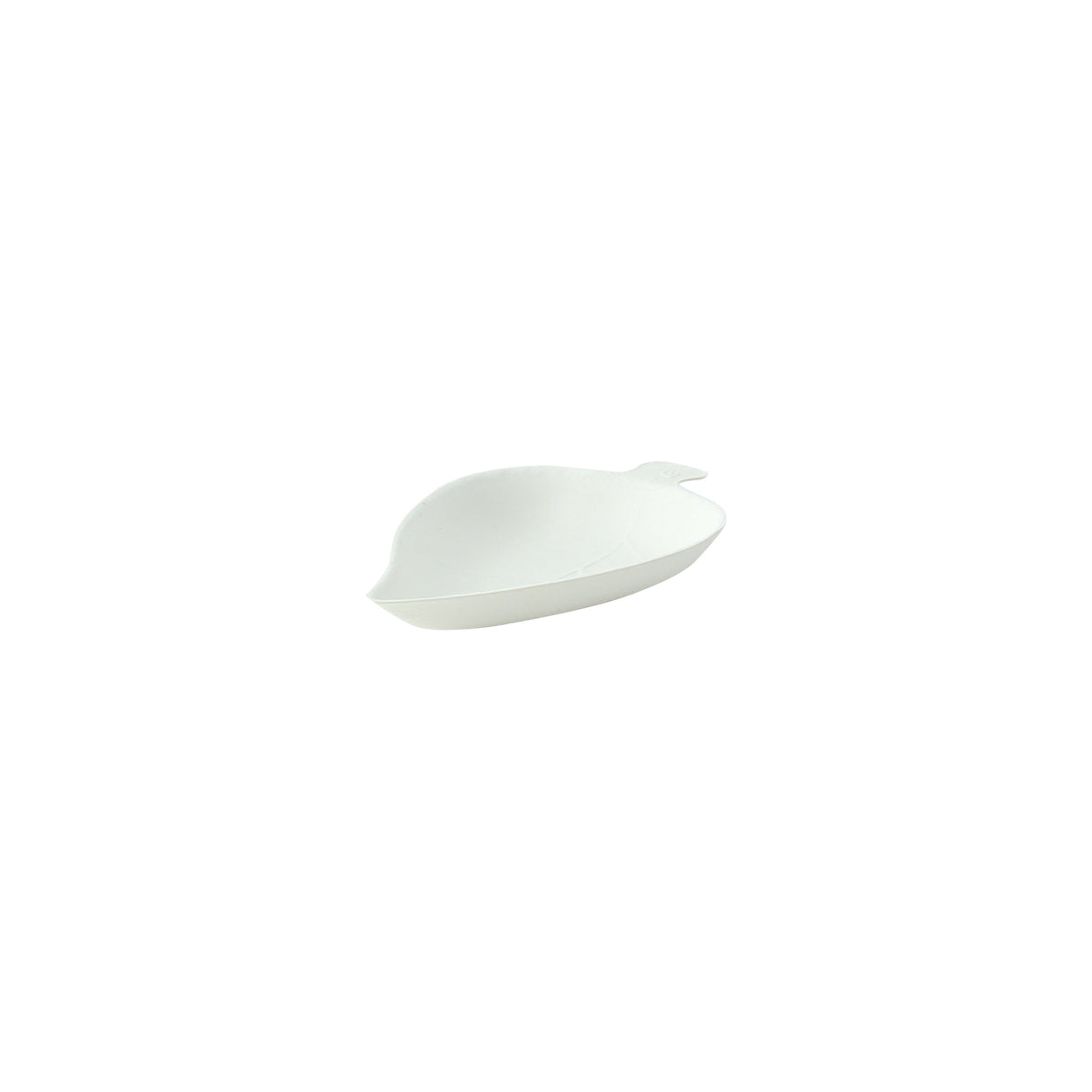 Plates, 3.5 x 2.35 x 0.47 Inch, Sugarcane, White, Leaf-Shaped,1 - 300 COUNT