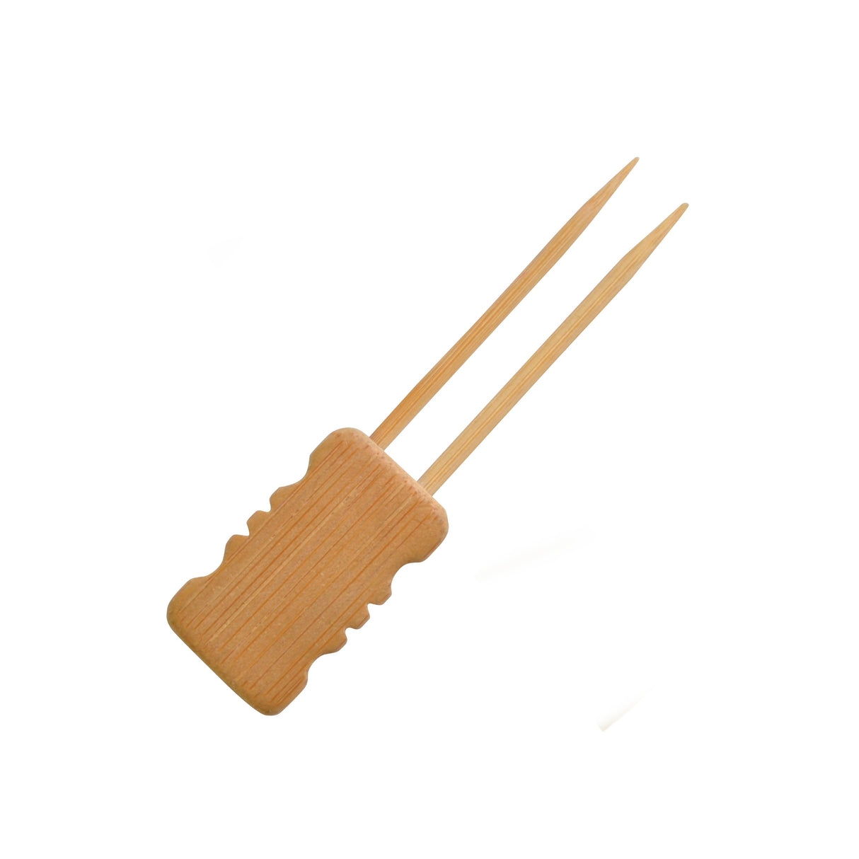 Skewers, Mbola Double Prong, 3.9 Inch, Bamboo, with Block End,20 - 24 COUNT