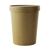Cups, Soup, 32 Ounce, Kraft, with Lid, 4.5 x 5.5 Inch,10 - 25 COUNT
