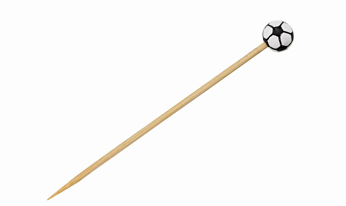 Skewers, Soccer, 4.7 Inch, Bamboo,10 - 100 COUNT