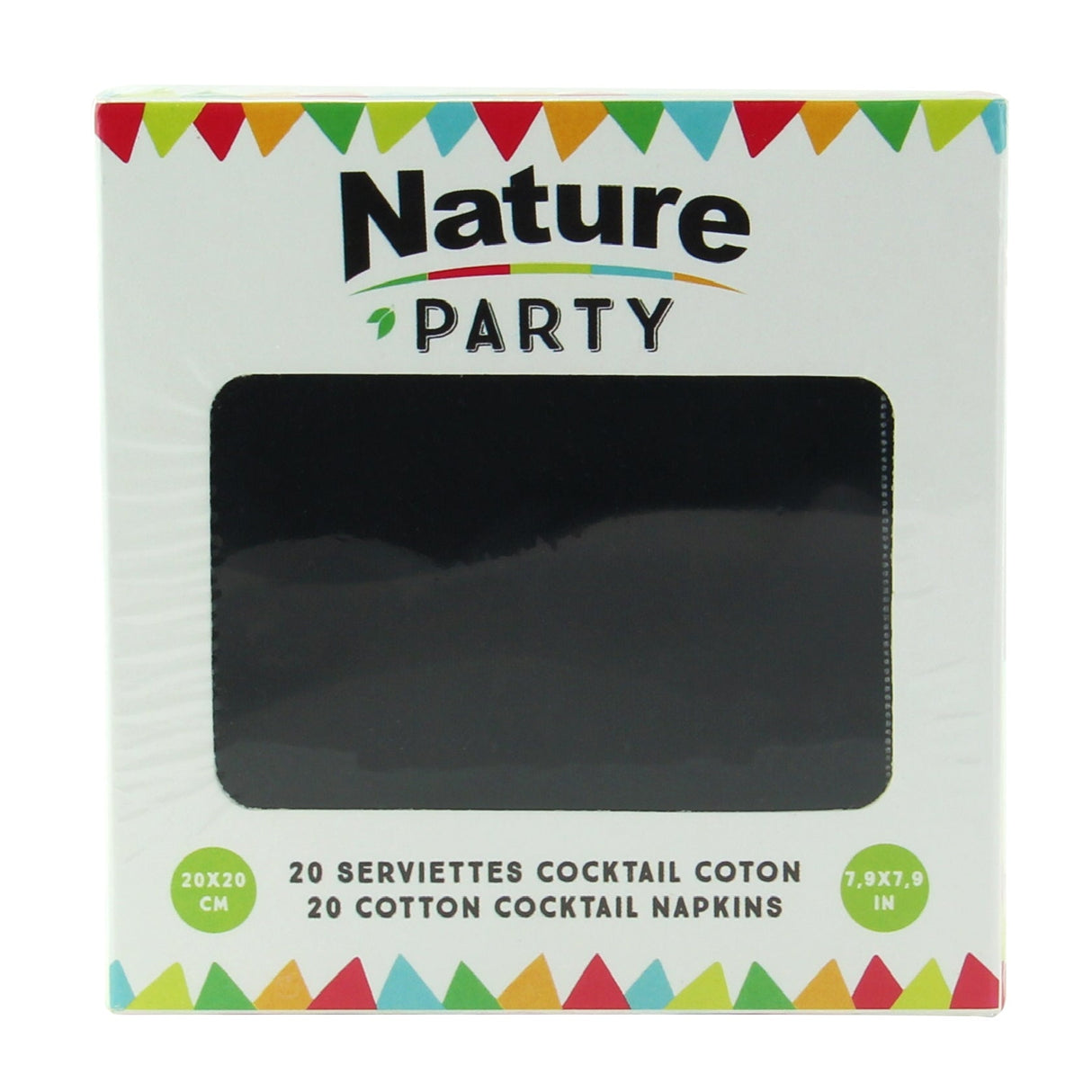 Napkins, Cocktail, Cotton, Black, 7.9 x 7.9 Inch,10 - 20 COUNT