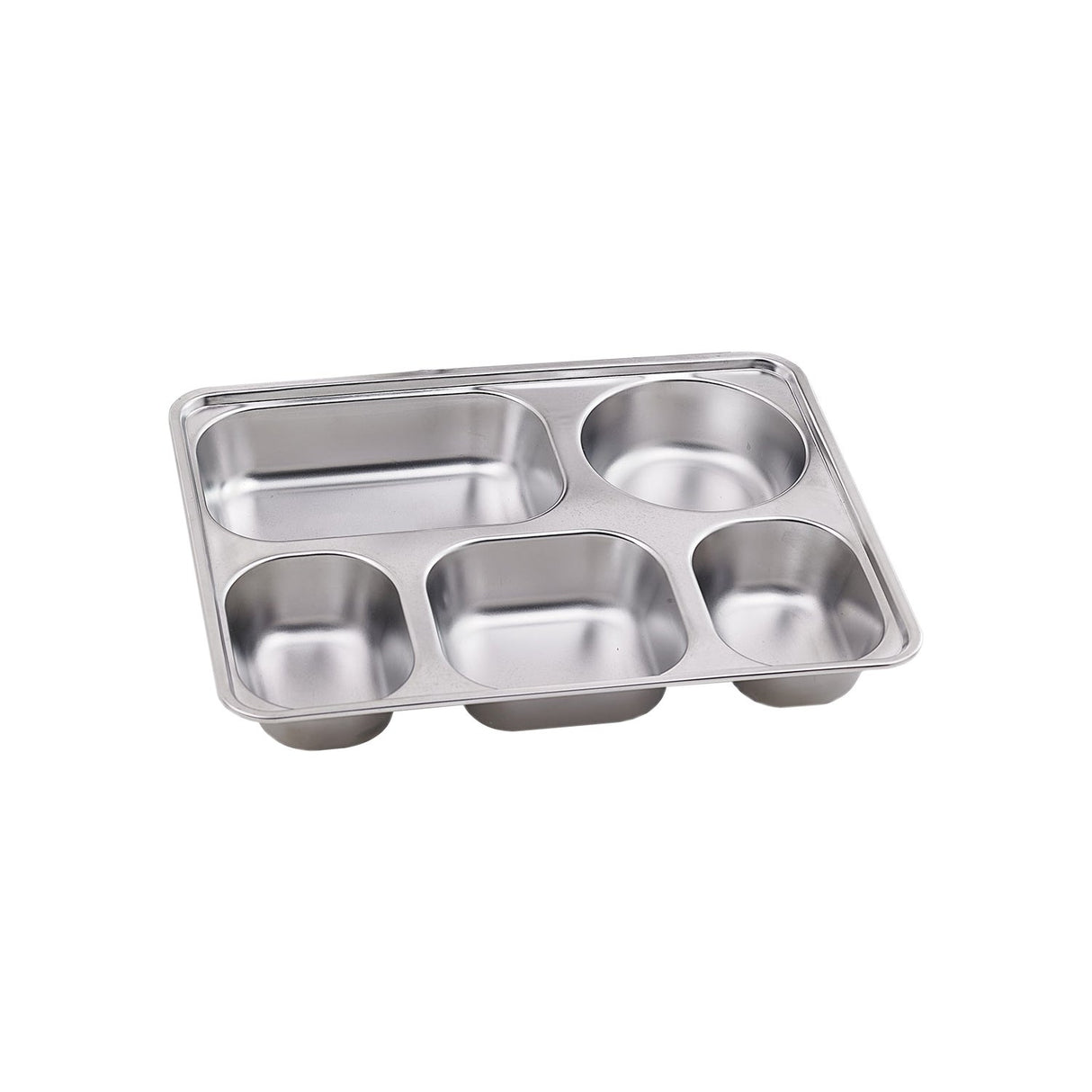 Trays, 5-Compartment, Noxtray 11 x 8.66 x 1.57 Inch, Stainless Steel, with Polypropylene Lids,10 - 1 EACH