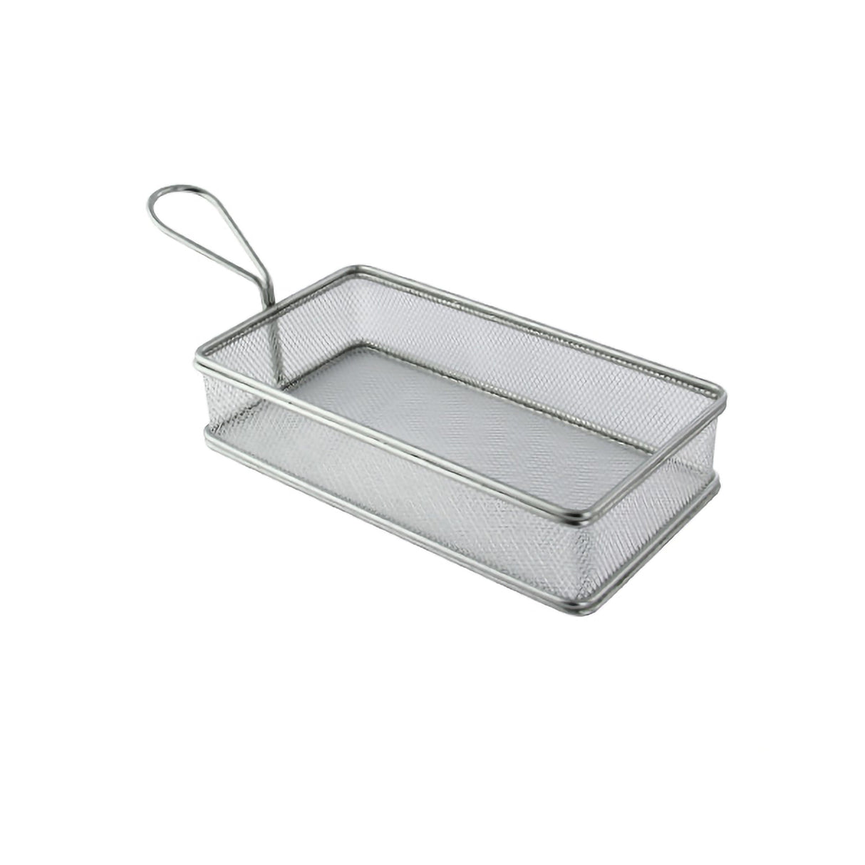 Basket, Serving Fry, 10 x 5.3 x 1.8 Inch, Stainless Steel,6 - 1 EACH