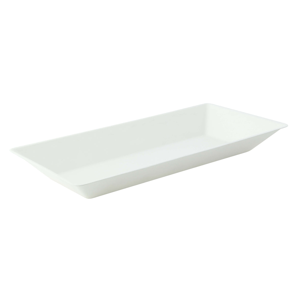 Plates, Sugarcane, 10.24 x 5.12 Inch, White, Rectangular,10 - 50 COUNT