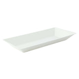 Plates, Sugarcane, 10.24 x 5.12 Inch, White, Rectangular,10 - 50 COUNT