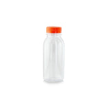 Bottles, 7.8 Ounce, Plastic, Clear, PET, with Orange Cap,300 - 1 COUNT