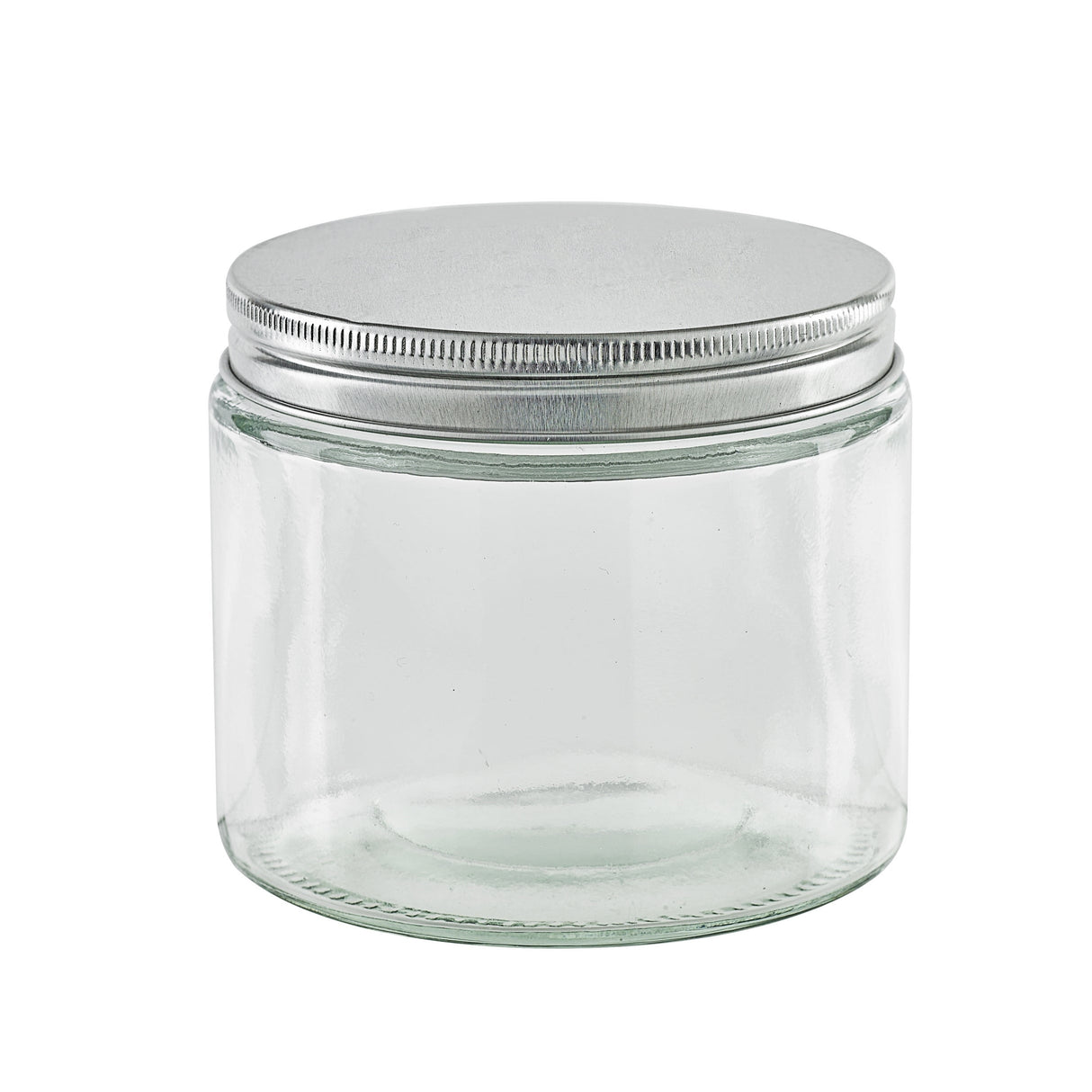 Jars, 13 Ounce, Round, Glass, with Aluminum Cap,50 - 1 EACH