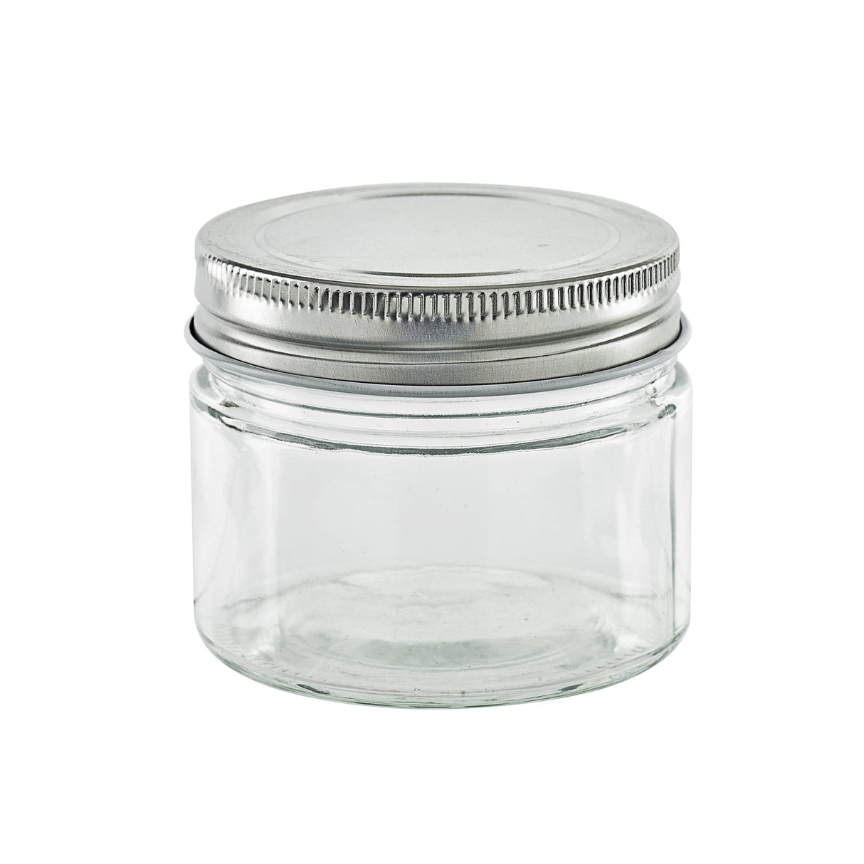 Jars, 5.7 Ounce, Round, Glass, with Aluminum Cap,80 - 1 EACH