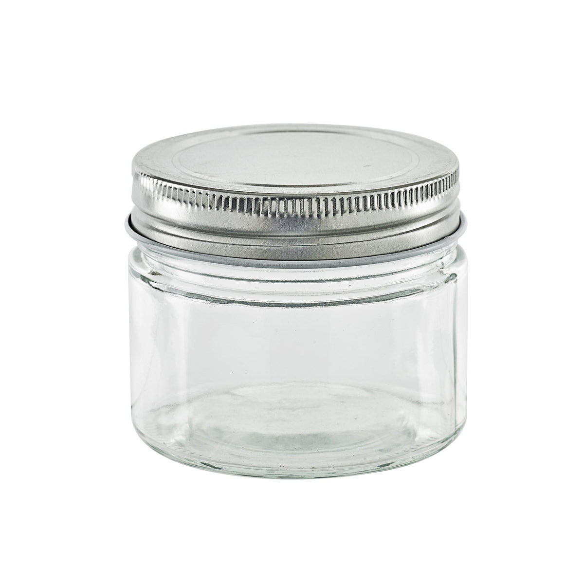 Jars, 5.7 Ounce, Round, Glass, with Aluminum Cap, 1 Each,80 - 1 COUNT
