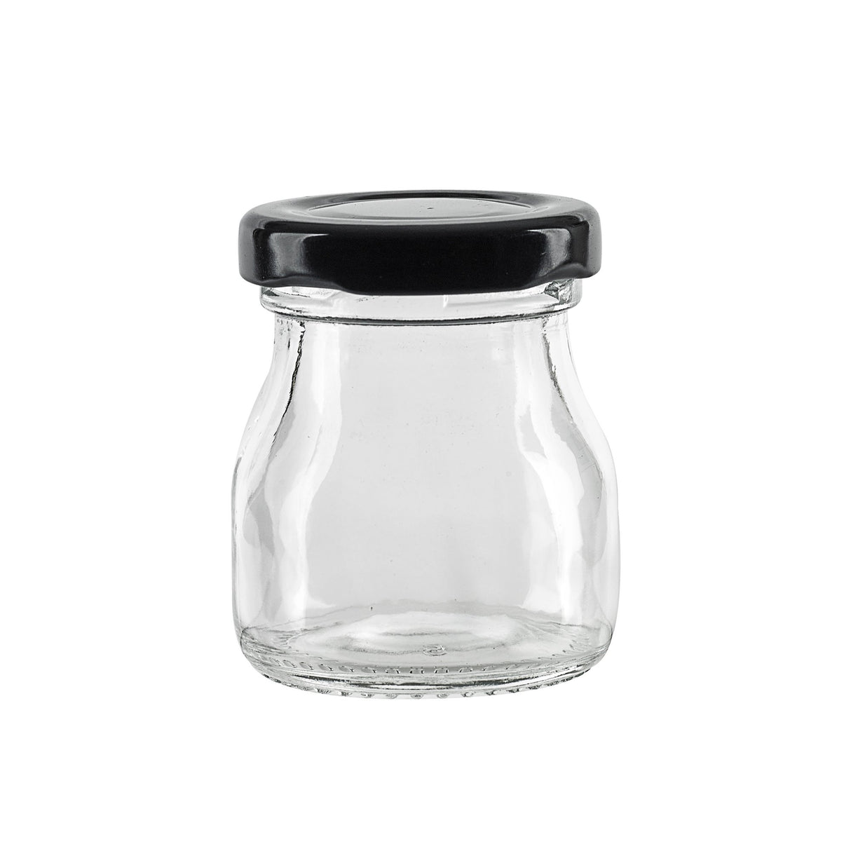 Jars, Pudding, 1.6 Ounce, Smooth, with Black Twist Cap,240 - 1 EACH