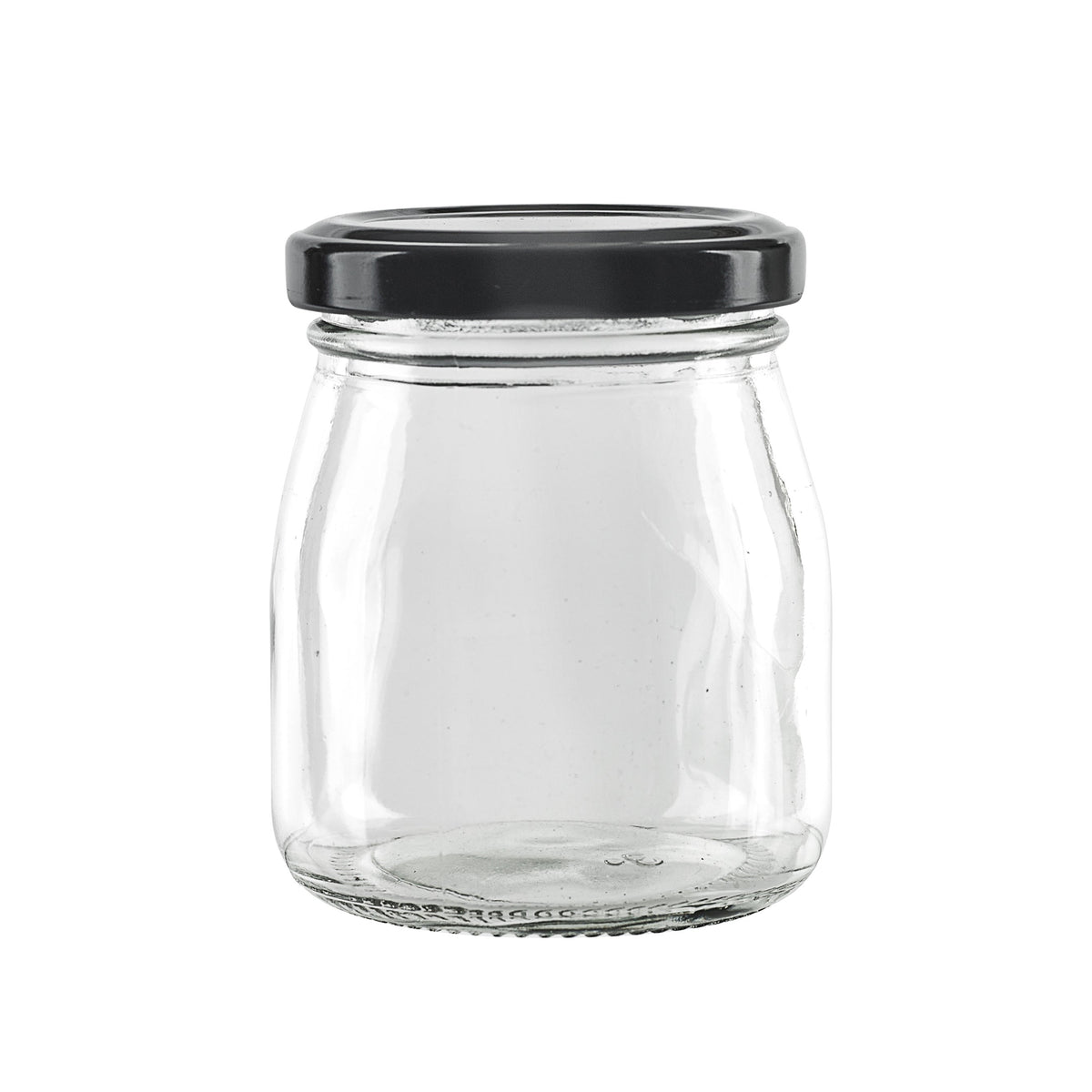 Jars, Pudding, 5 Ounce, Smooth, with Black Twist Cap,120 - 1 COUNT