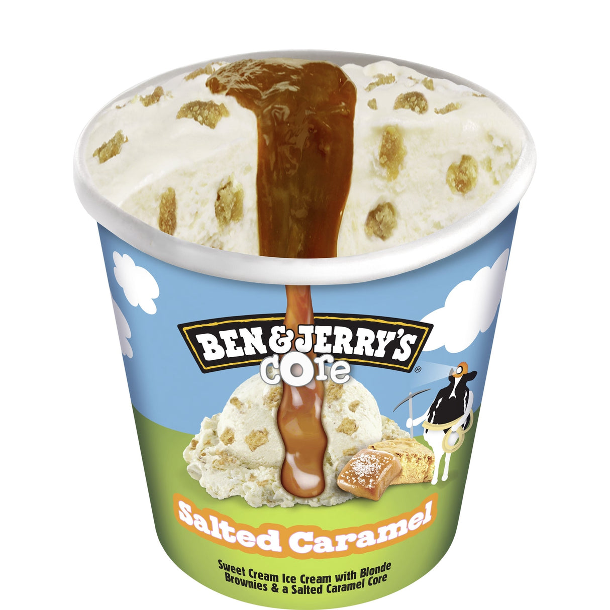 Ice Cream, Salted Caramel Core, Frozen,8 - 16 FLUID