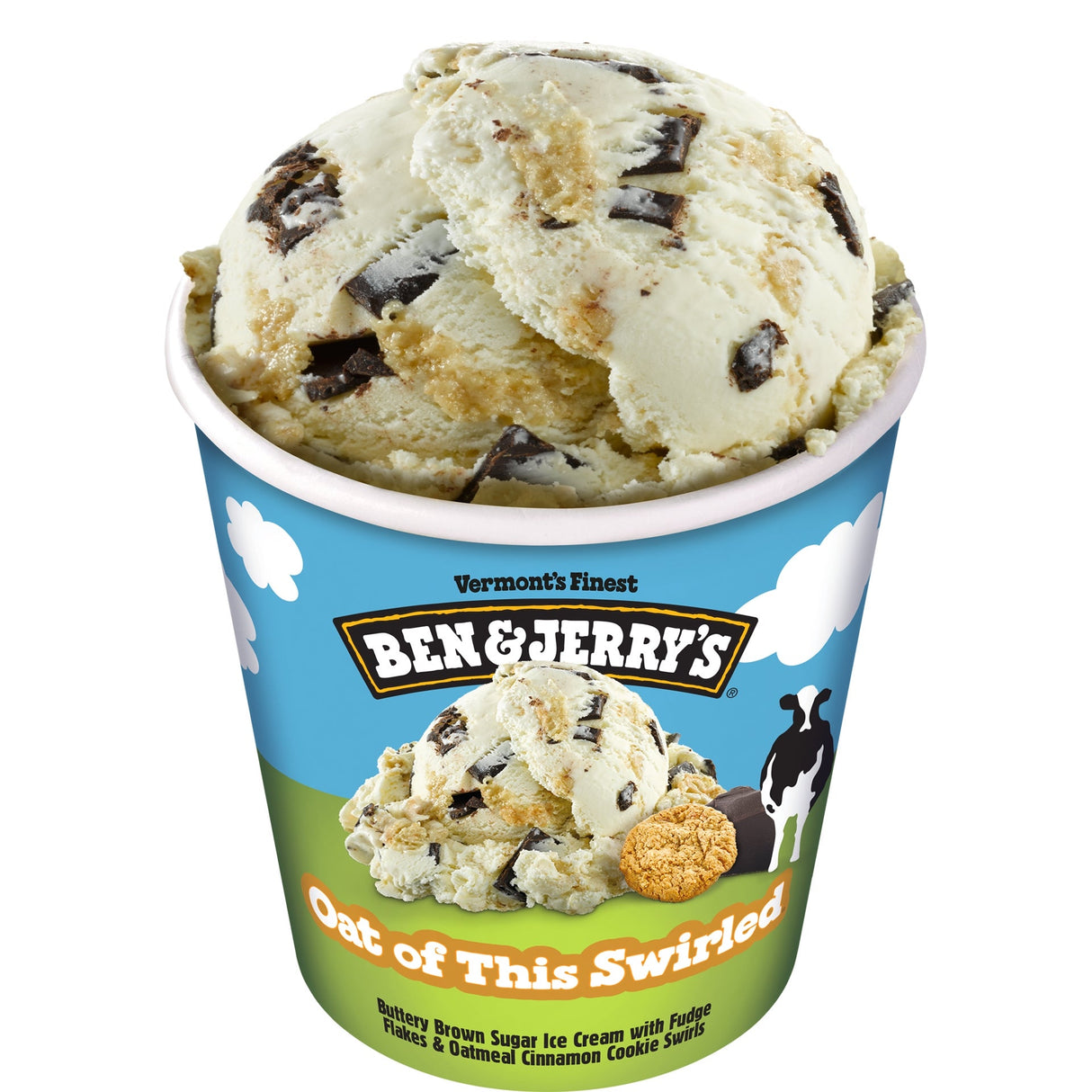 Ice Cream, Hard Serve, Oat of this Swirled, Frozen,8 - 16 FLUID