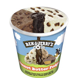 Ice Cream, Hard Serve, Peanut Butter Fudge, Frozen,8 - 16 OUNCE