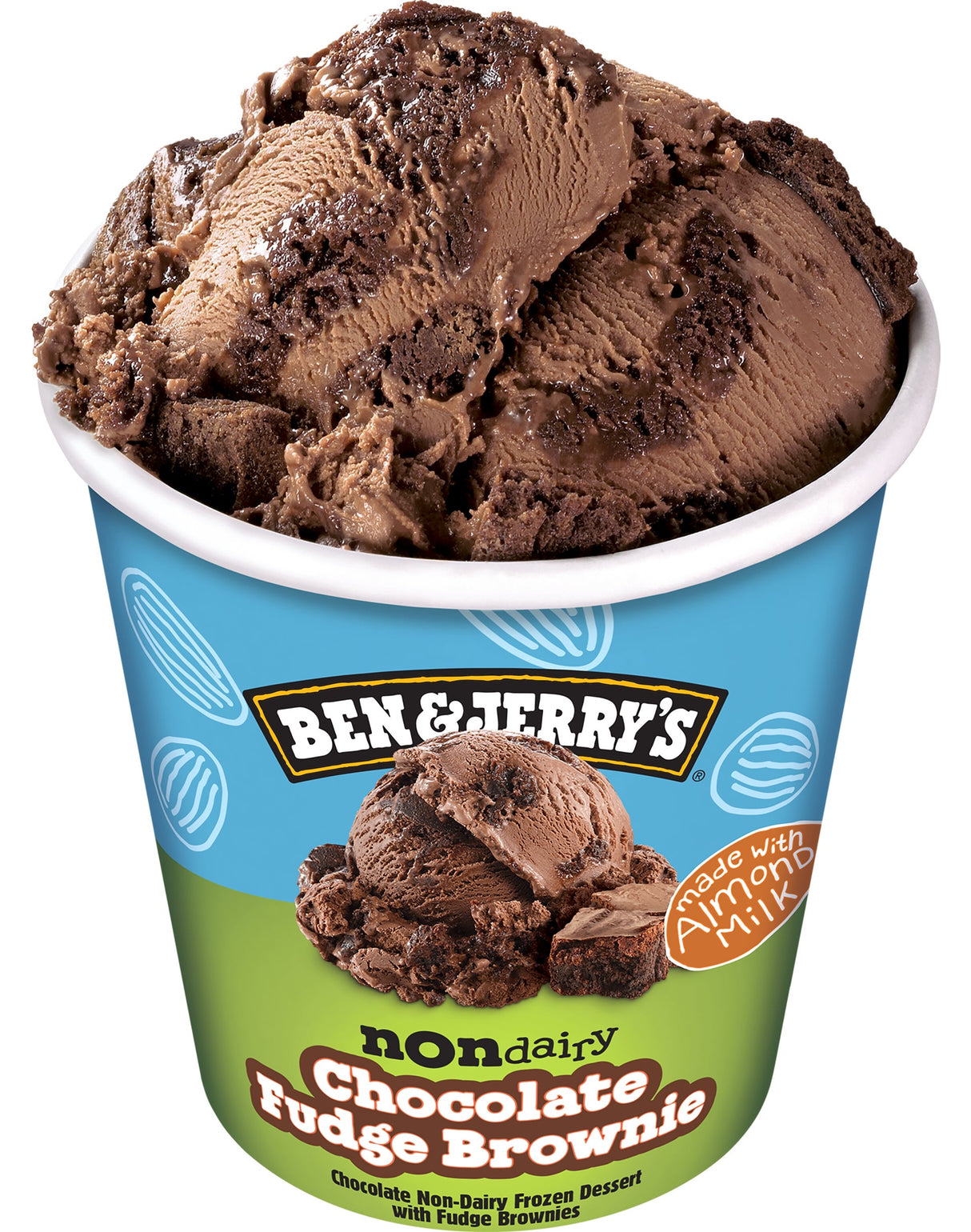 Ice Cream, Hard Serve, Non-Dairy, Chocolate Fudge Brownie, 1 Ounce,8 - 16 FLUID