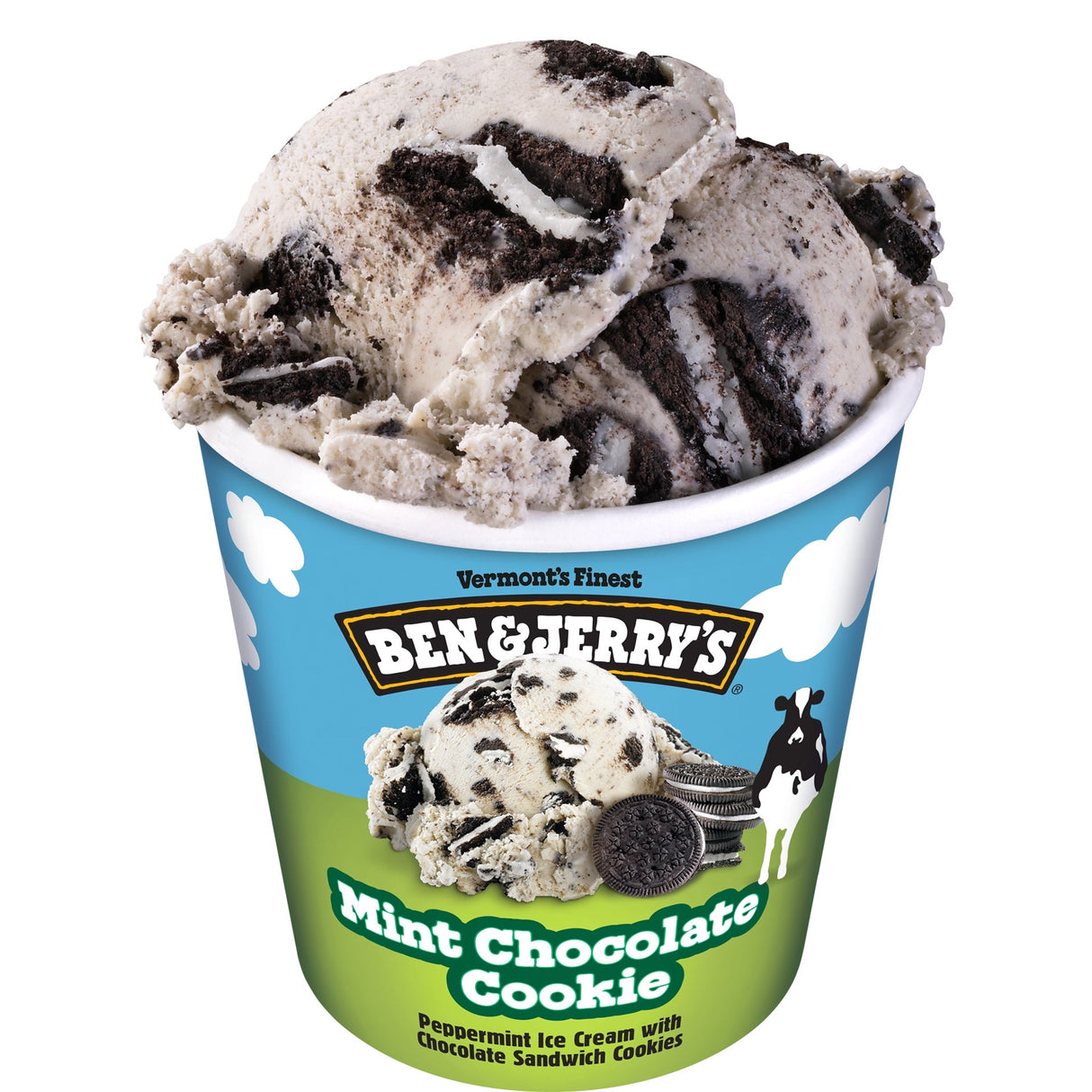Ice Cream, Hard Serve, Mint Chocolate Cookie, Frozen,8 - 16 OUNCE