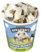 Ice Cream, Hard Serve, Chunky Monkey, 1 Ounce,8 - 16 FLUID